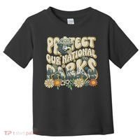 Retro Groovy Protect Our National Parks Bear Funny Toddler T-Shirt thumb 0