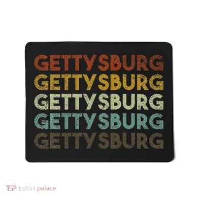 Retro Gettysburg Pennsylvania 80s Style Mousepad