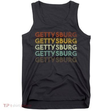 Retro Gettysburg Pennsylvania 80s Style Tank Top