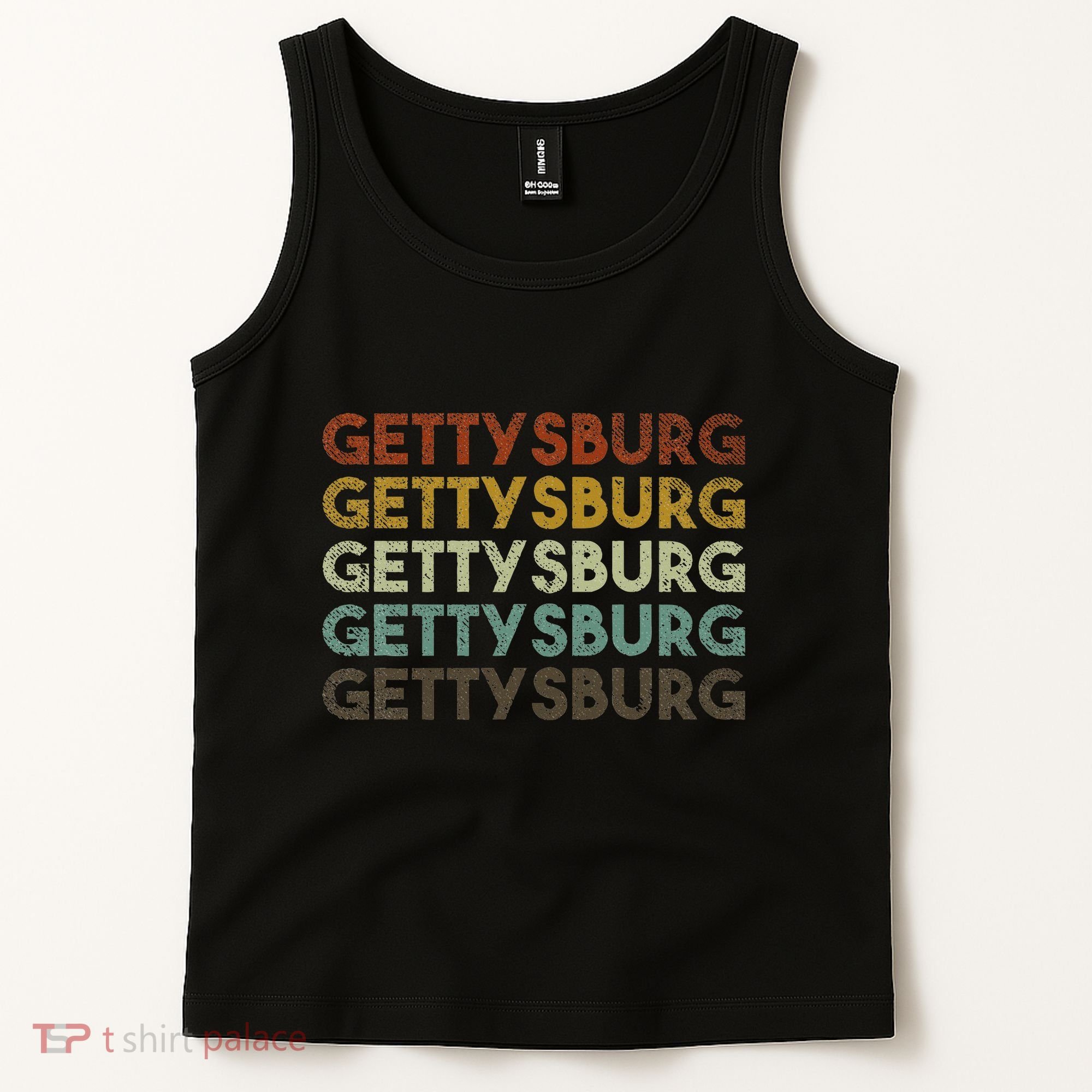 Retro Gettysburg Pennsylvania 80s Style Tank Top