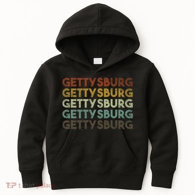 Retro Gettysburg Pennsylvania 80s Style Kids Hoodie