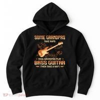 Real Grandpas Play Bass Guitar And Take A Naps Hoodie thumb 0
