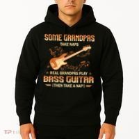 Real Grandpas Play Bass Guitar And Take A Naps Hoodie thumb 2