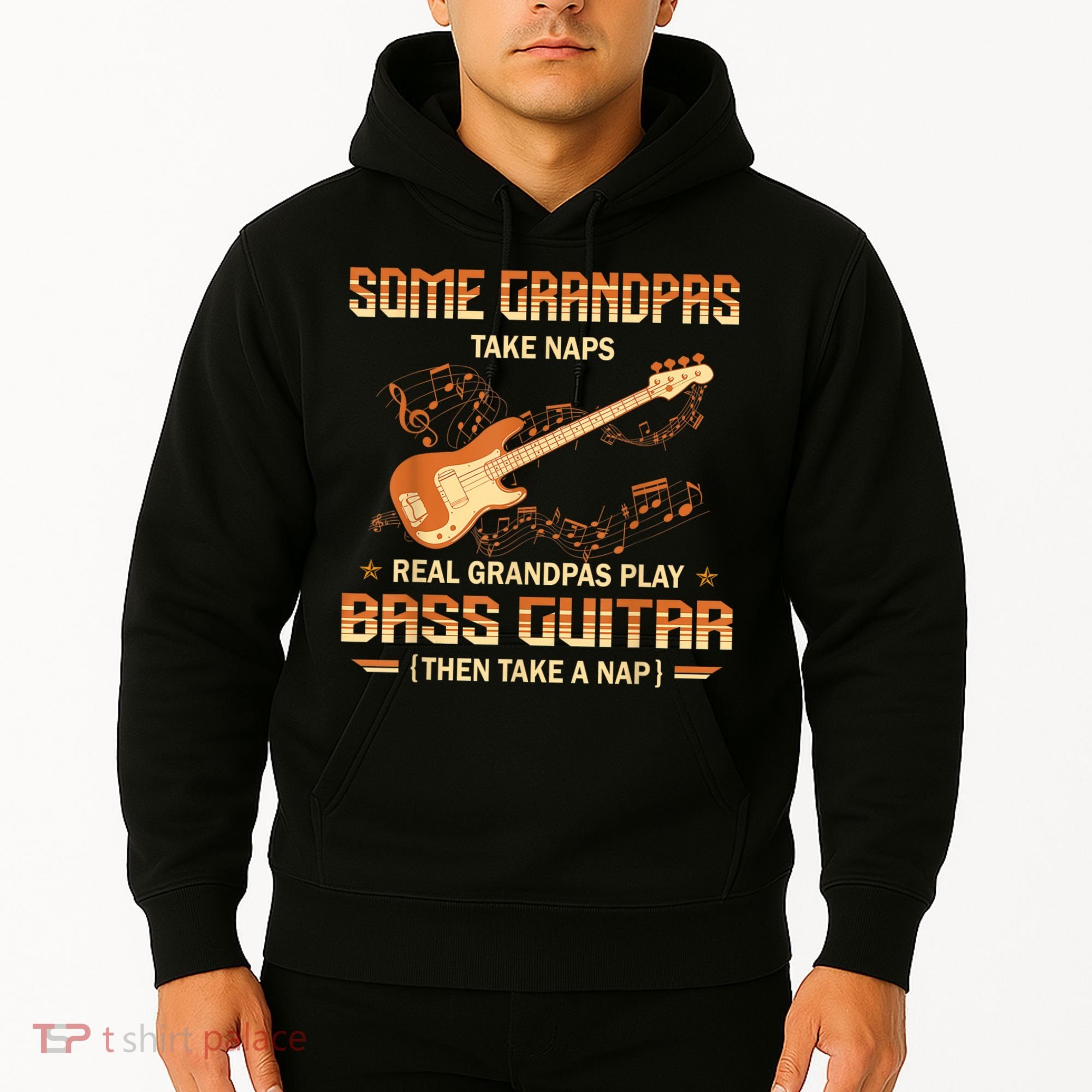 Real Grandpas Play Bass Guitar And Take A Naps Hoodie