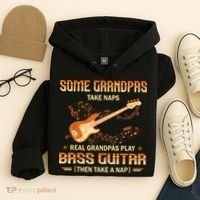 Real Grandpas Play Bass Guitar And Take A Naps Hoodie thumb 4