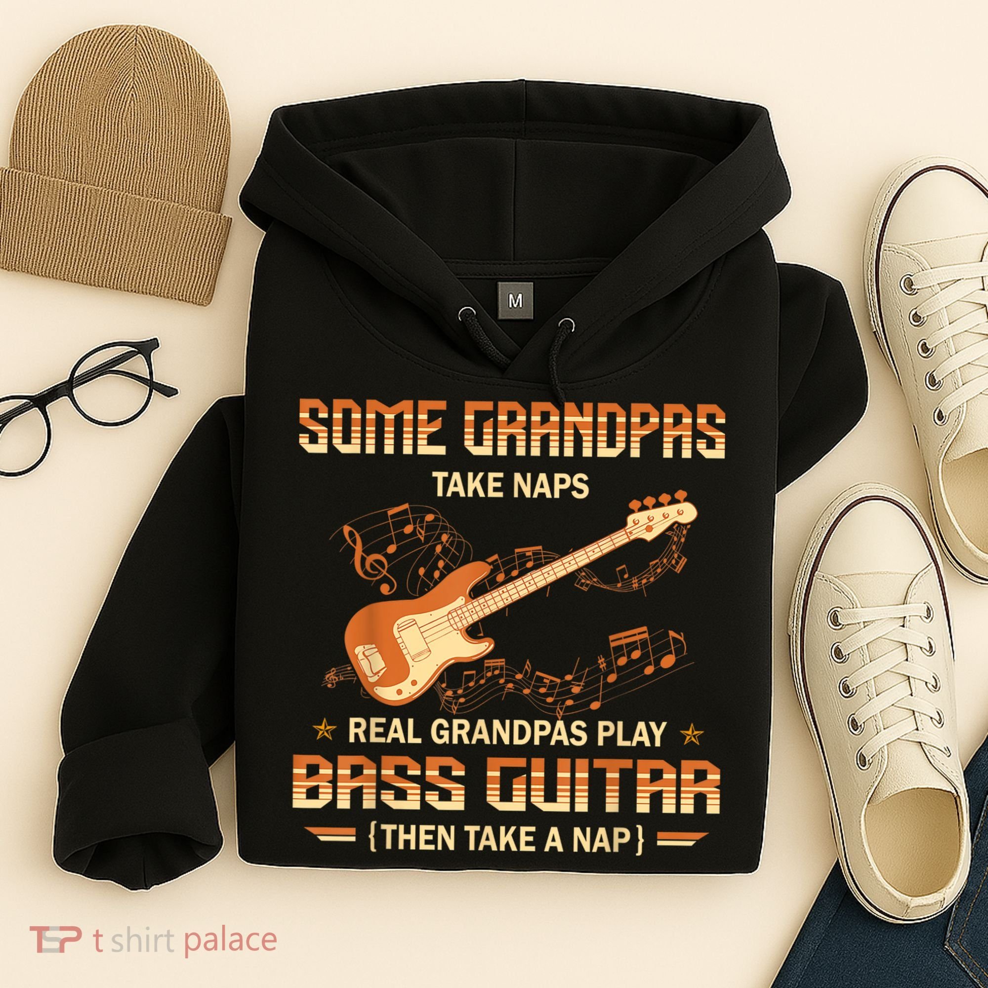 Real Grandpas Play Bass Guitar And Take A Naps Hoodie