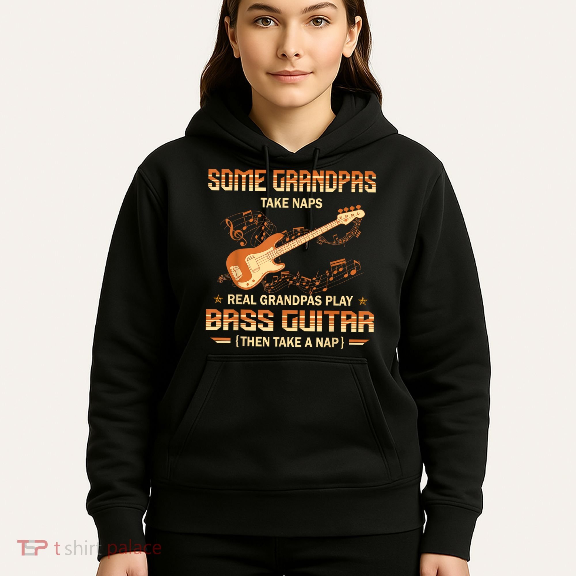 Real Grandpas Play Bass Guitar And Take A Naps Hoodie