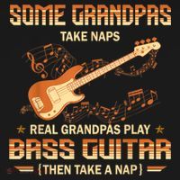 Real Grandpas Play Bass Guitar And Take A Naps Sweatshirt thumb 3
