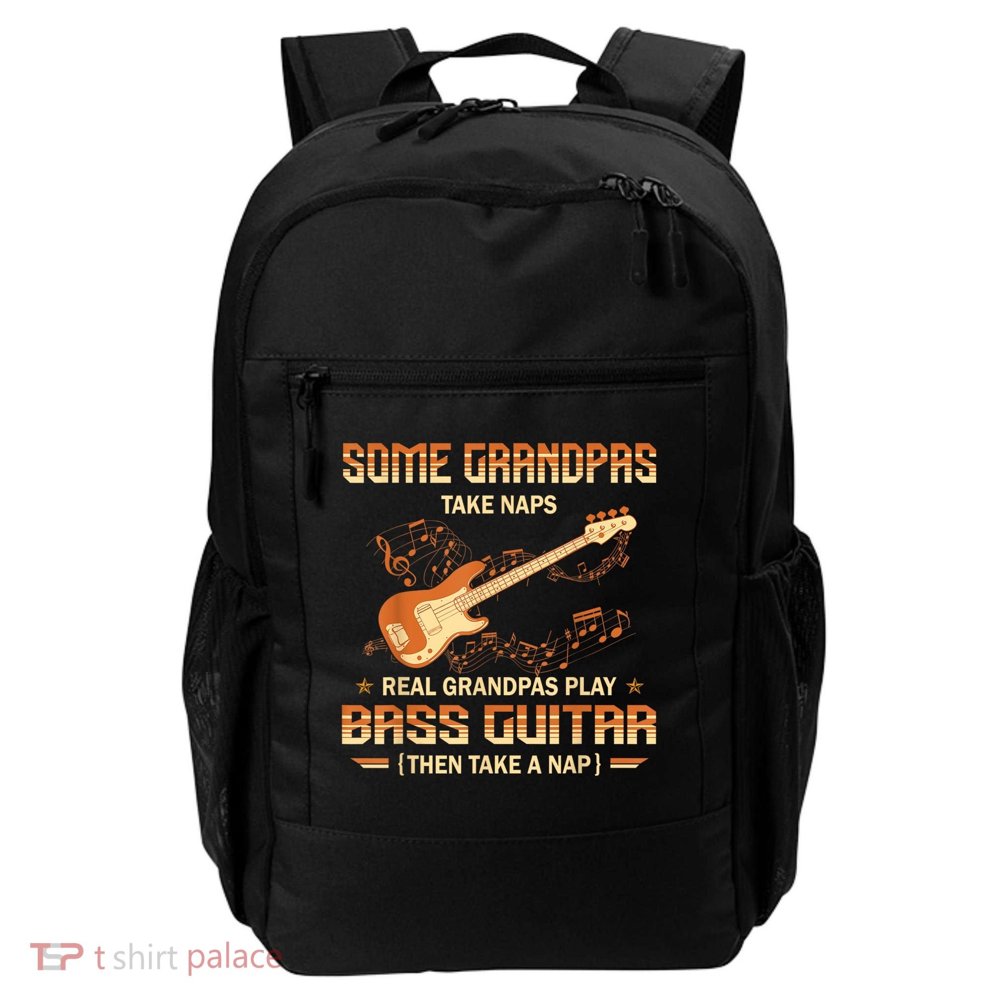 Real Grandpas Play Bass Guitar And Take A Naps Backpack