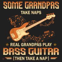 Real Grandpas Play Bass Guitar And Take A Naps Beanie thumb 2