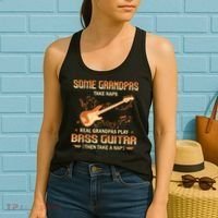 Real Grandpas Play Bass Guitar And Take A Naps Women's Tank Top thumb 2