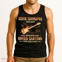 Real Grandpas Play Bass Guitar And Take A Naps Tank Top thumb 3