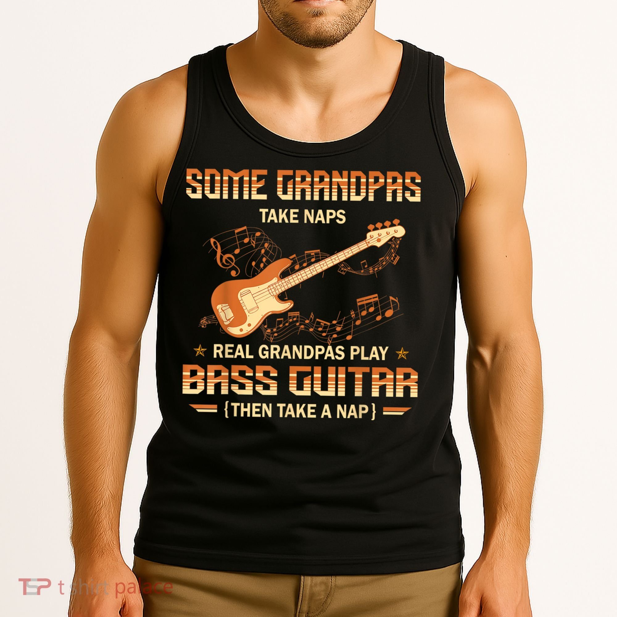 Real Grandpas Play Bass Guitar And Take A Naps Tank Top