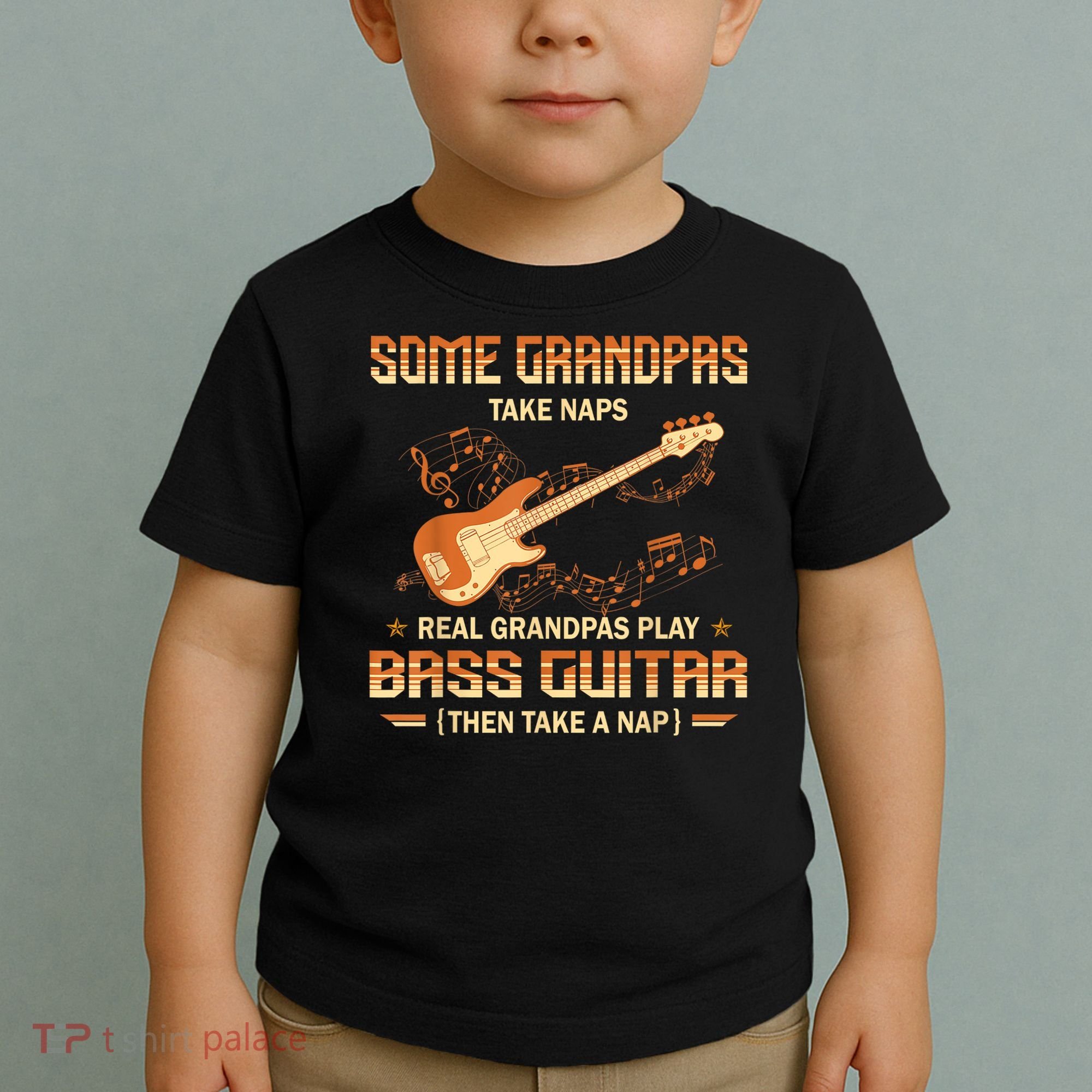 Real Grandpas Play Bass Guitar And Take A Naps Toddler T-Shirt