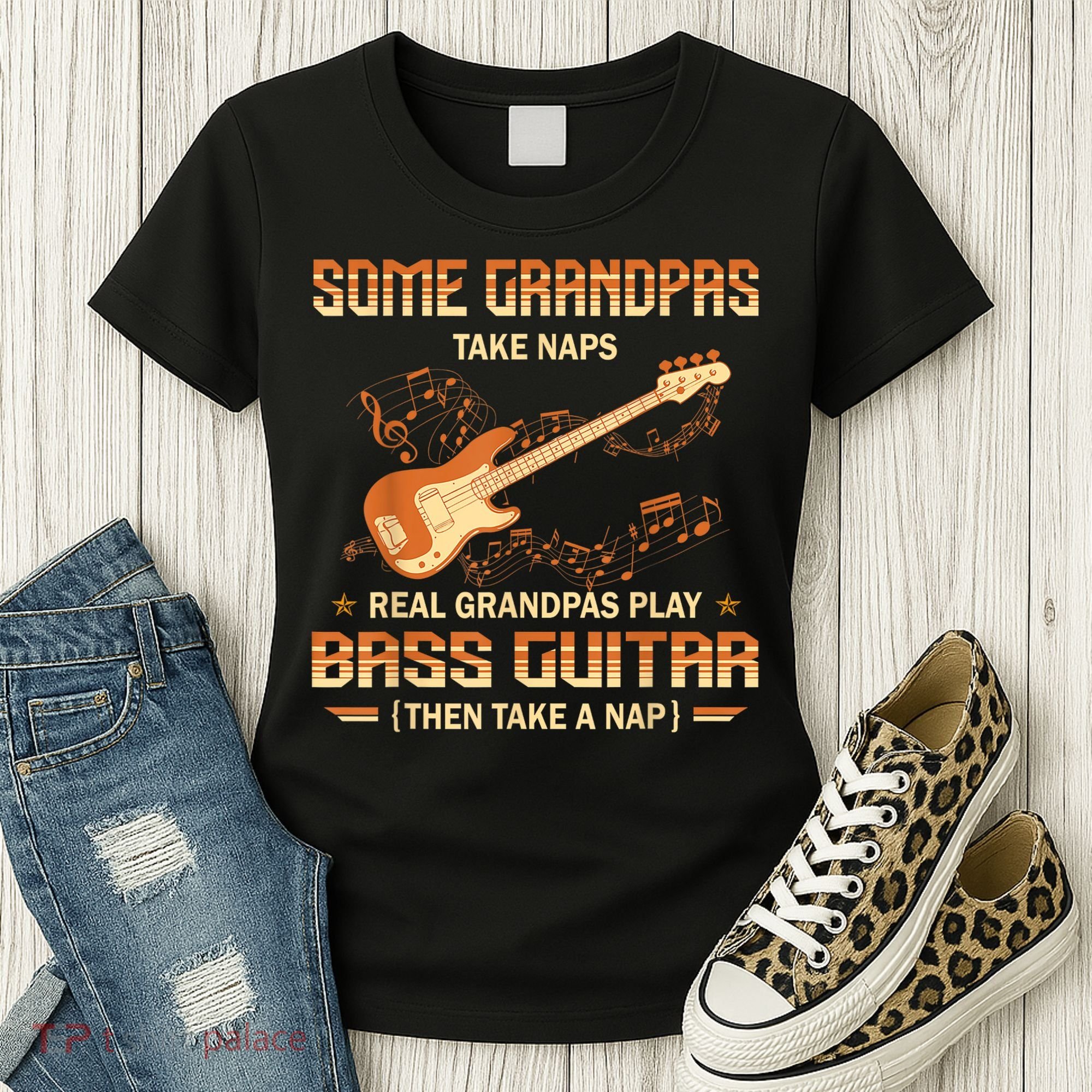 Real Grandpas Play Bass Guitar And Take A Naps Women's T-Shirt