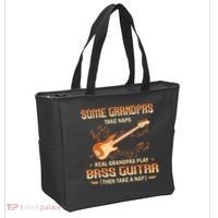 Real Grandpas Play Bass Guitar And Take A Naps Tote Bag thumb 2