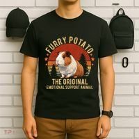 Retro Guinea Pig Furry Potato Vintage Guinea Pig Funny T-Shirt thumb 6