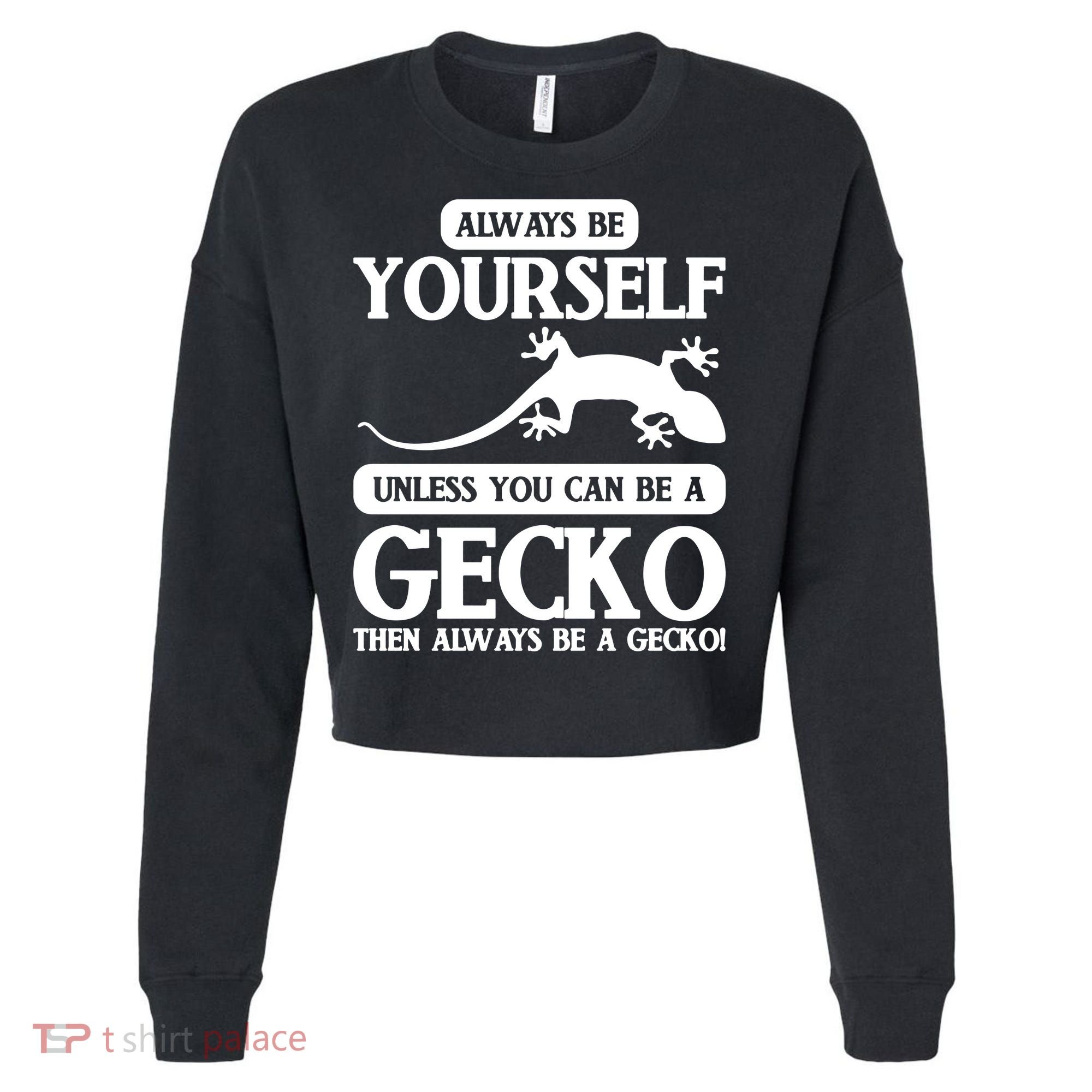 Reptile Gecko Cropped Pullover Crew