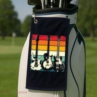 Retro Guitar Golf Towel thumb 2