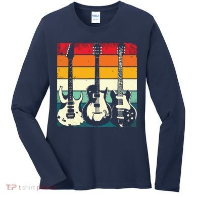 Retro Guitar Women's Long Sleeve Shirt