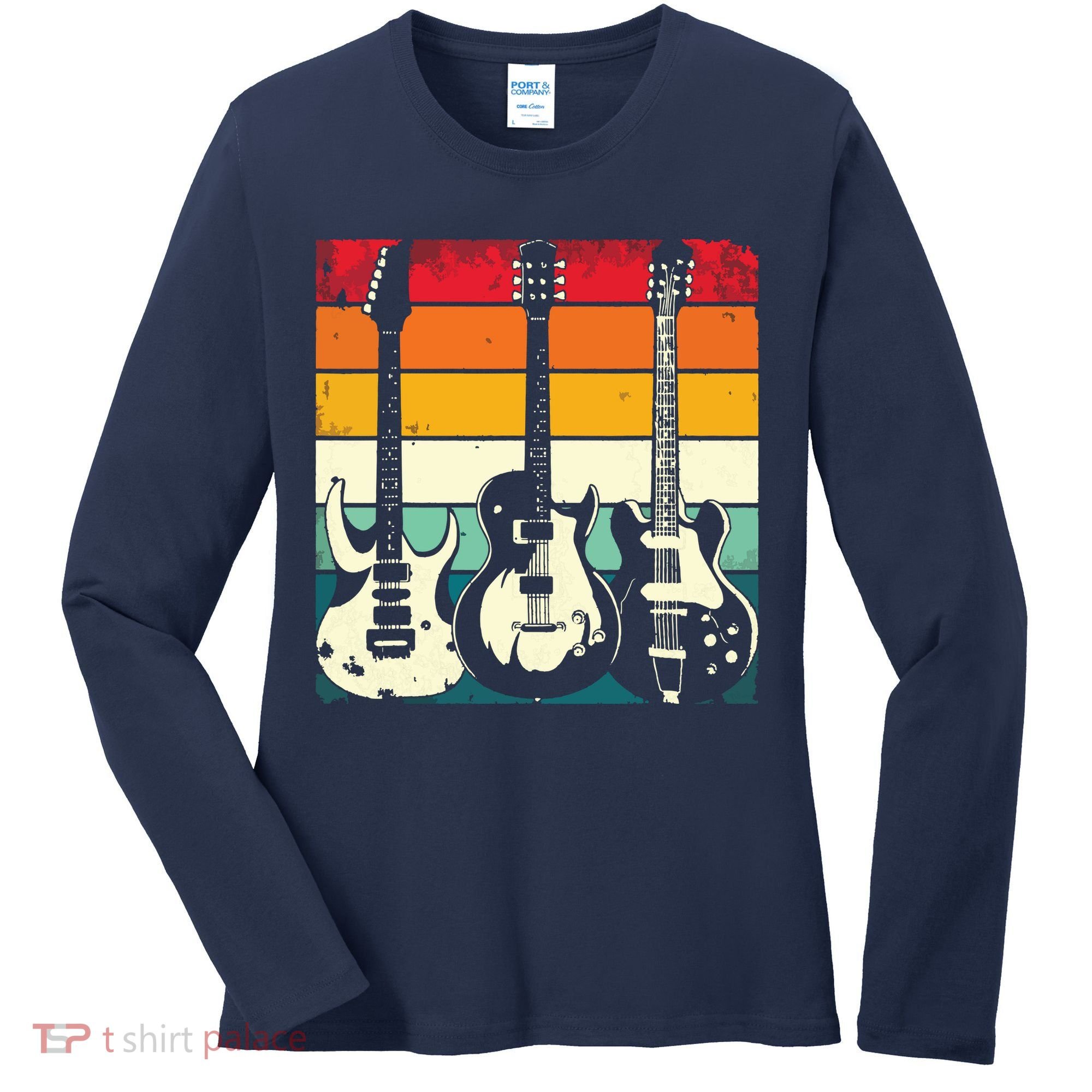 Retro Guitar Women's Long Sleeve Shirt