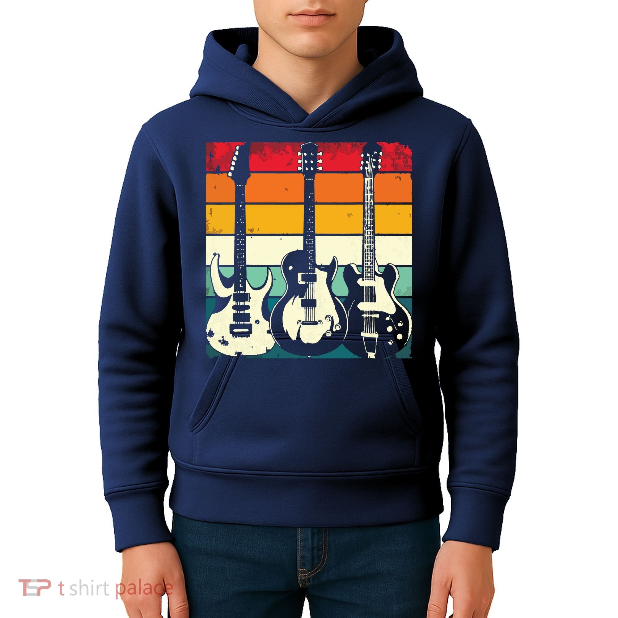 Retro Guitar Kids Hoodie