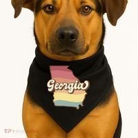Retro Georgia USA-Made Doggie Bandana thumb 1