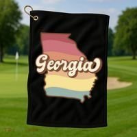 Retro Georgia Golf Towel thumb 1