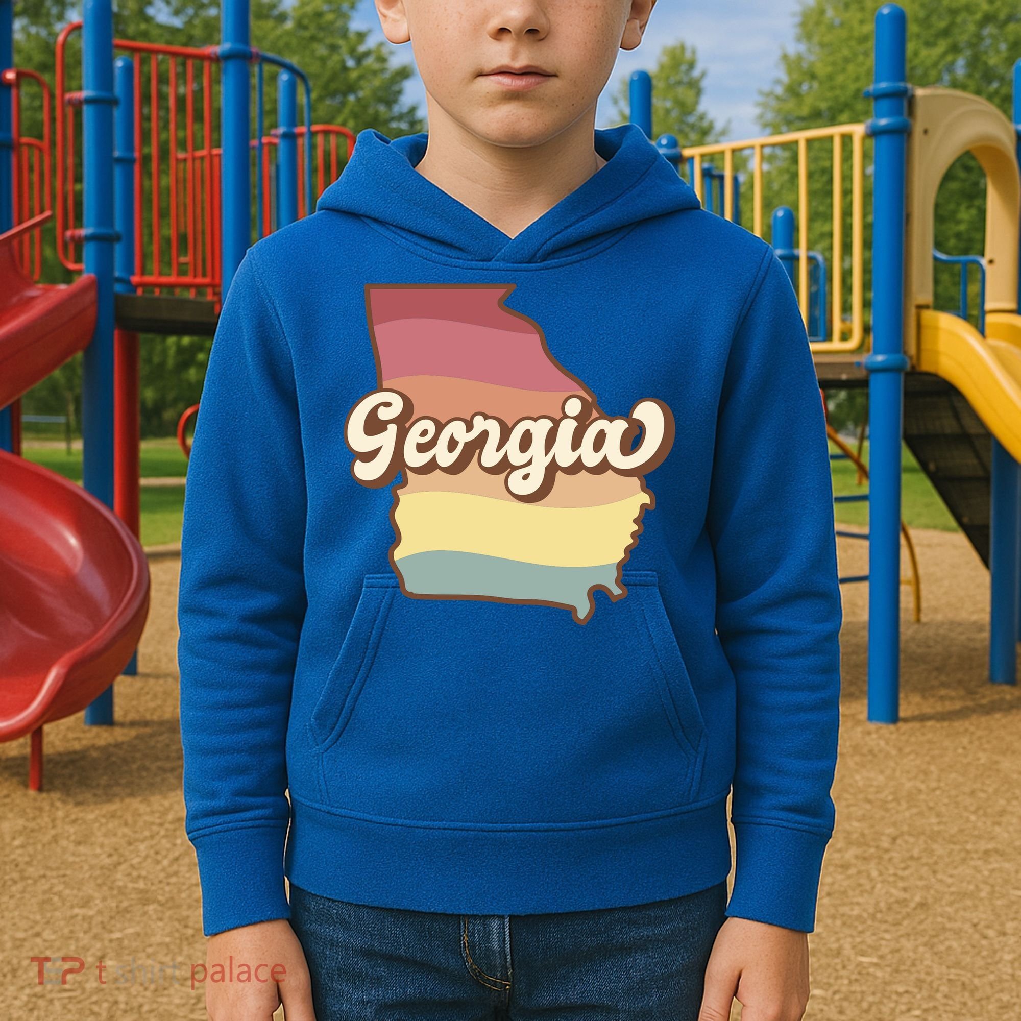 Retro Georgia Kids Hoodie