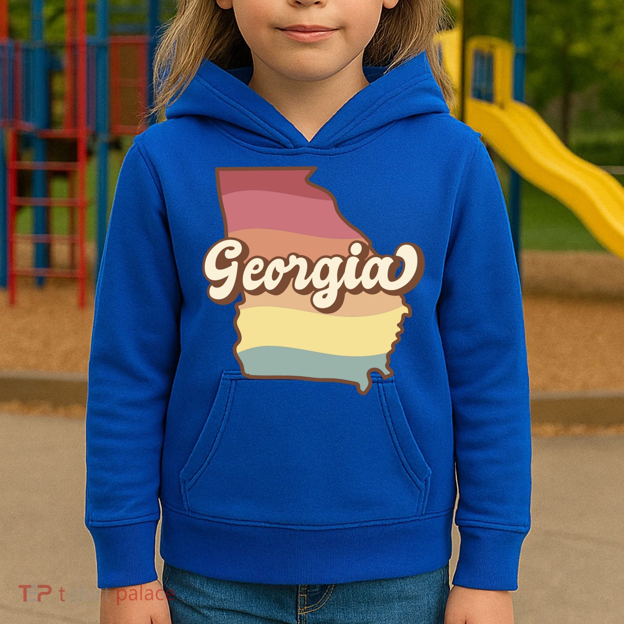 Retro Georgia Kids Hoodie