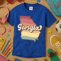 Retro Georgia Kids T-Shirt thumb 3