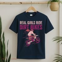 Real Girl Ride Dirt Bikes Dirt Biking Offroad Motorcycle T-Shirt thumb 2