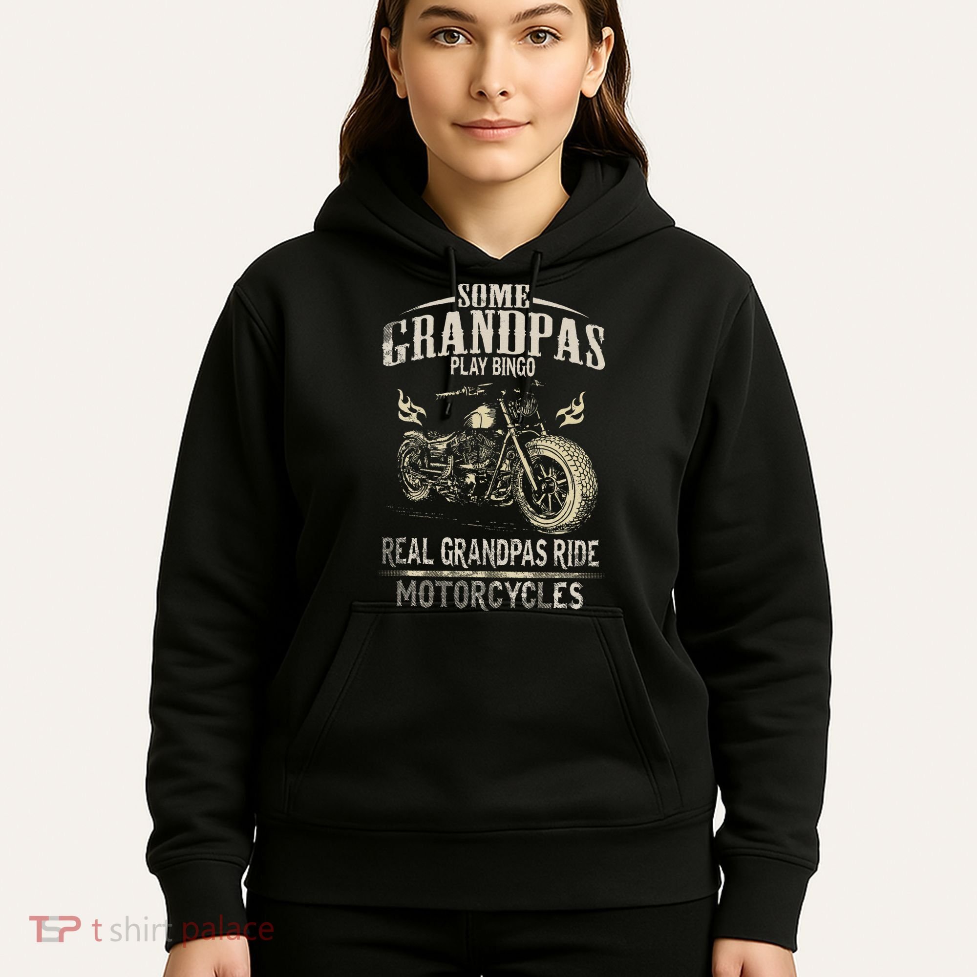 Real Grandpas Ride Motorcycle Tee Biker Grandpa Hoodie