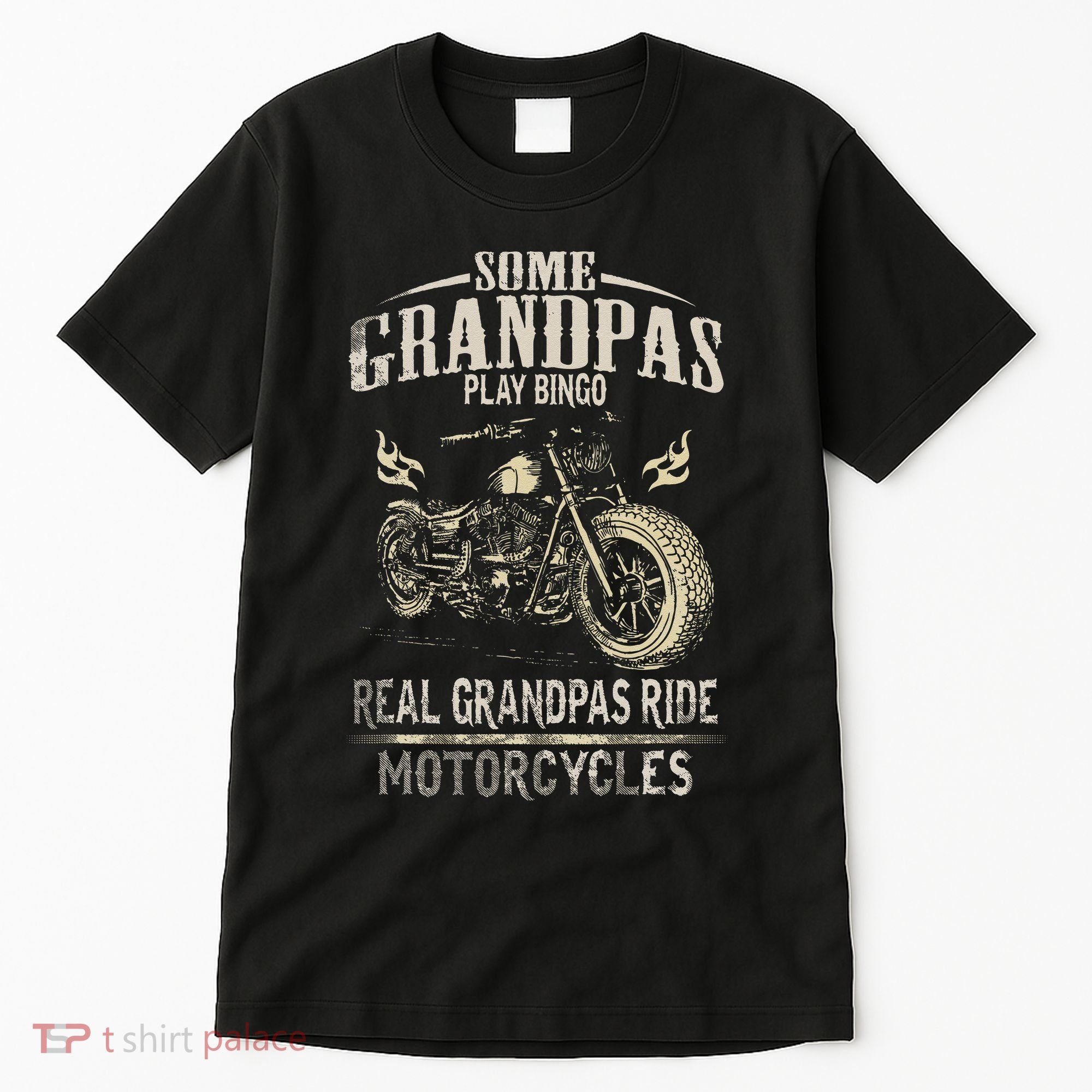 Real Grandpas Ride Motorcycle Tee Biker Grandpa Tall T-Shirt