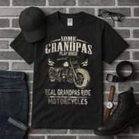 Real Grandpas Ride Motorcycle Tee Biker Grandpa Tall T-Shirt thumb 3
