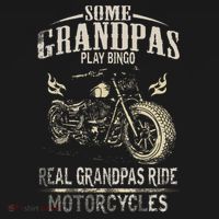 Real Grandpas Ride Motorcycle Tee Biker Grandpa Mousepad thumb 1
