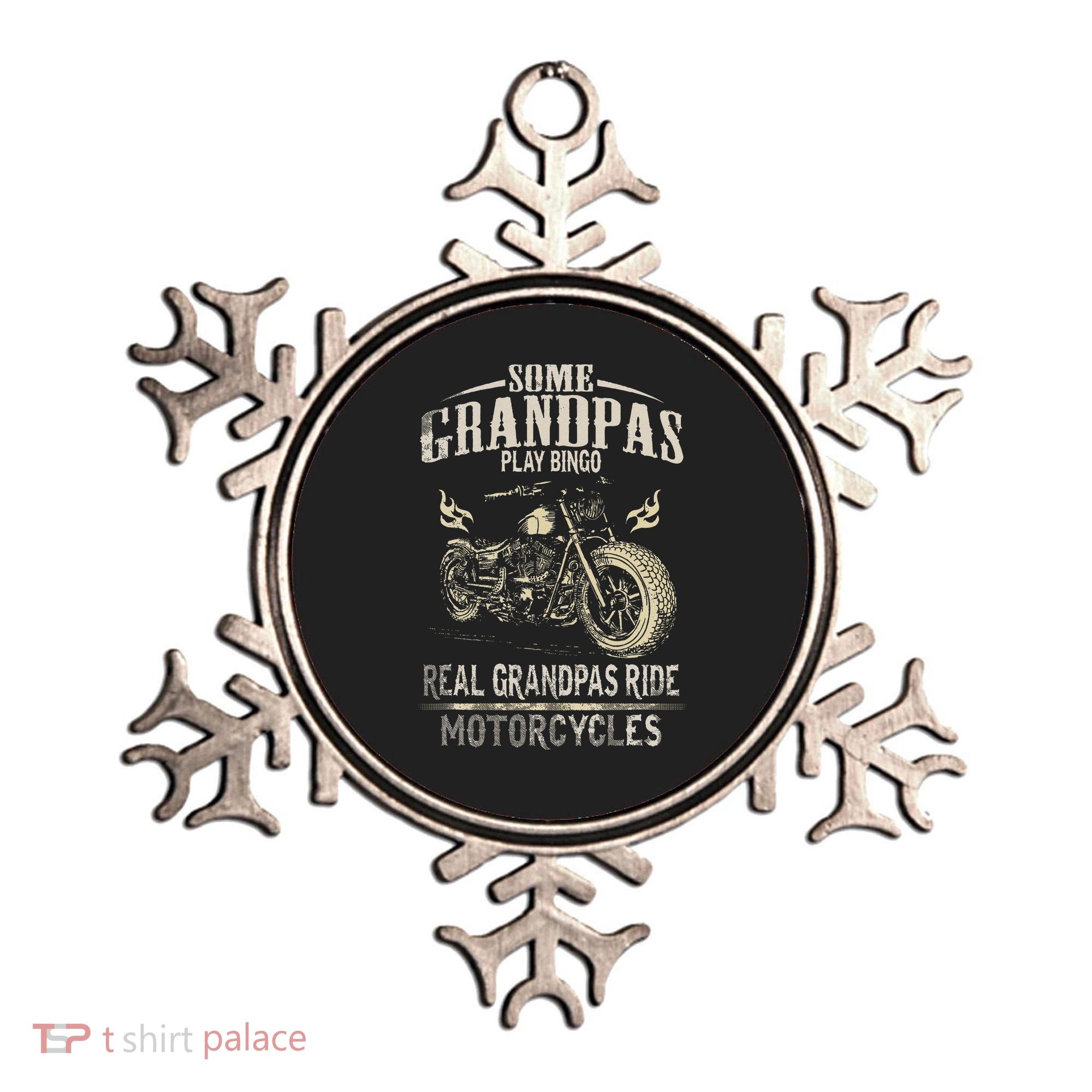 Real Grandpas Ride Motorcycle Tee Biker Grandpa Ornament