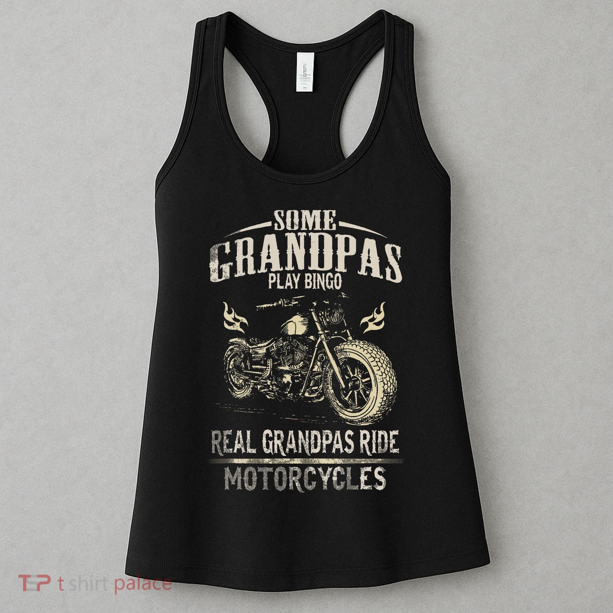 Real Grandpas Ride Motorcycle Tee Biker Grandpa Women's Tank Top