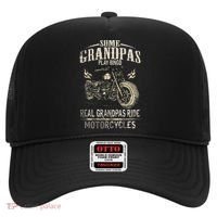 Real Grandpas Ride Motorcycle Tee Biker Grandpa Hat thumb 0