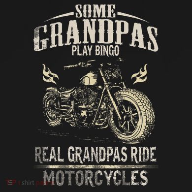 Real Grandpas Ride Motorcycle Tee Biker Grandpa Tall Hoodie