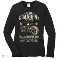 Real Grandpas Ride Motorcycle Tee Biker Grandpa Women's Long Sleeve Shirt thumb 0