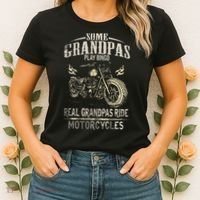 Real Grandpas Ride Motorcycle Tee Biker Grandpa Women's T-Shirt thumb 2
