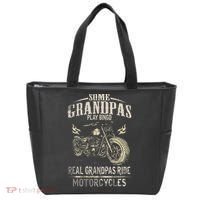 Real Grandpas Ride Motorcycle Tee Biker Grandpa Tote Bag thumb 0