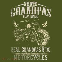 Real Grandpas Ride Motorcycle Tee Biker Grandpa The Baniff Cuffed Pom Beanie thumb 2