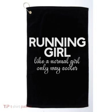 Running Girl Golf Towel