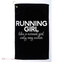 Running Girl Golf Towel thumb 0