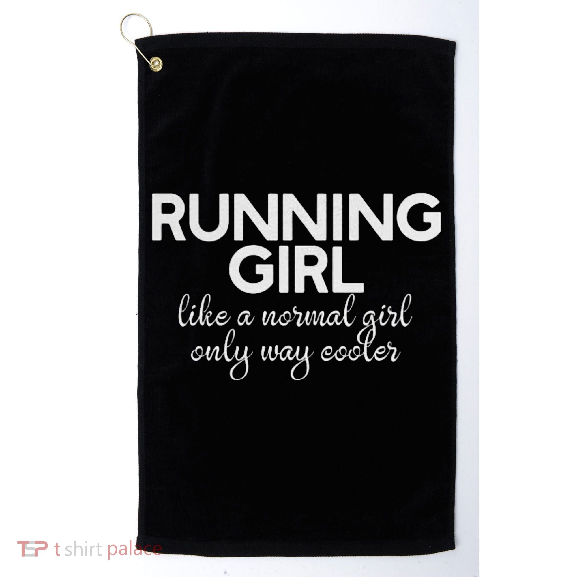 Running Girl Golf Towel
