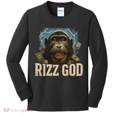 Rizz God Kids Long Sleeve Shirt
