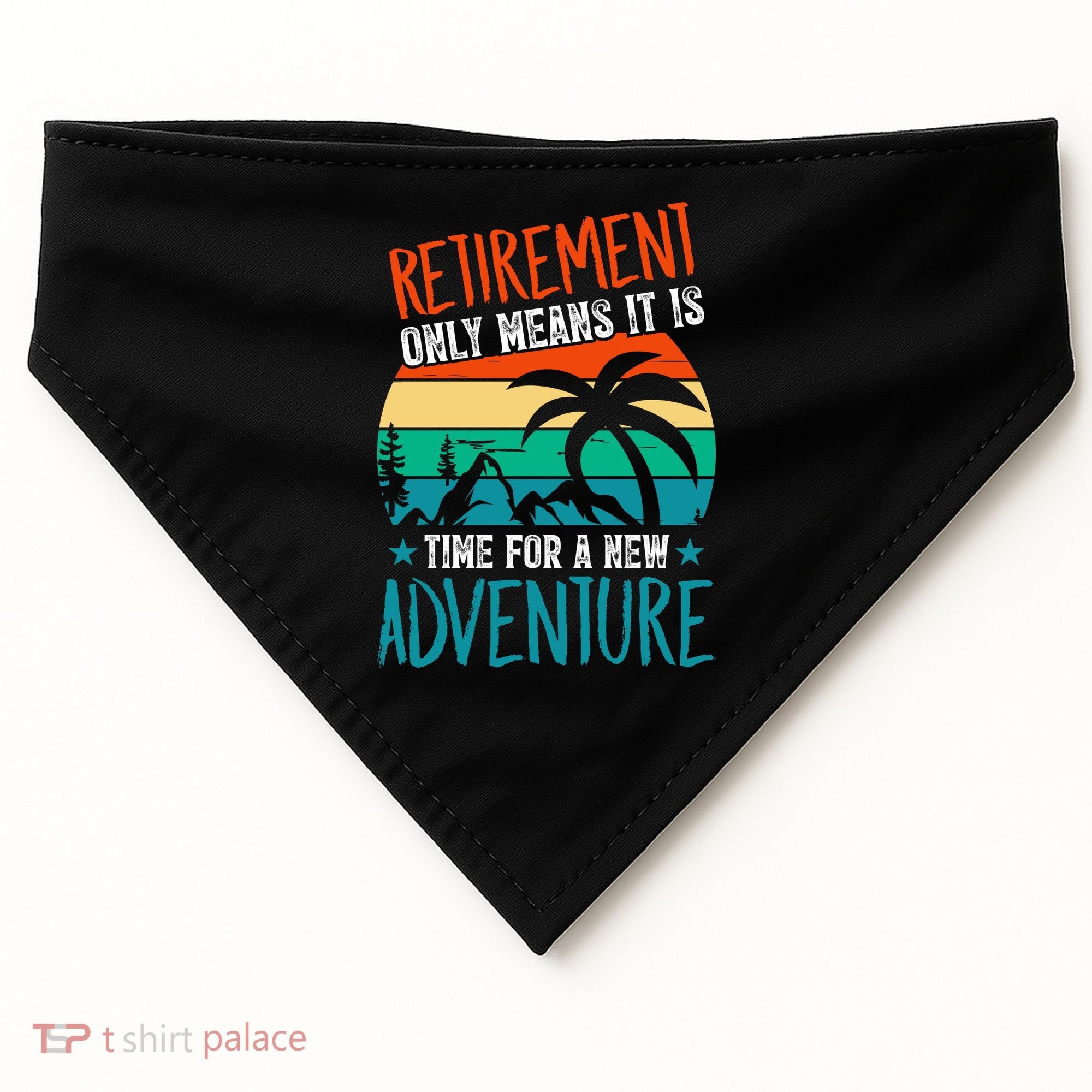 Retirement Gift Retired New Adventure USA-Made Doggie Bandana