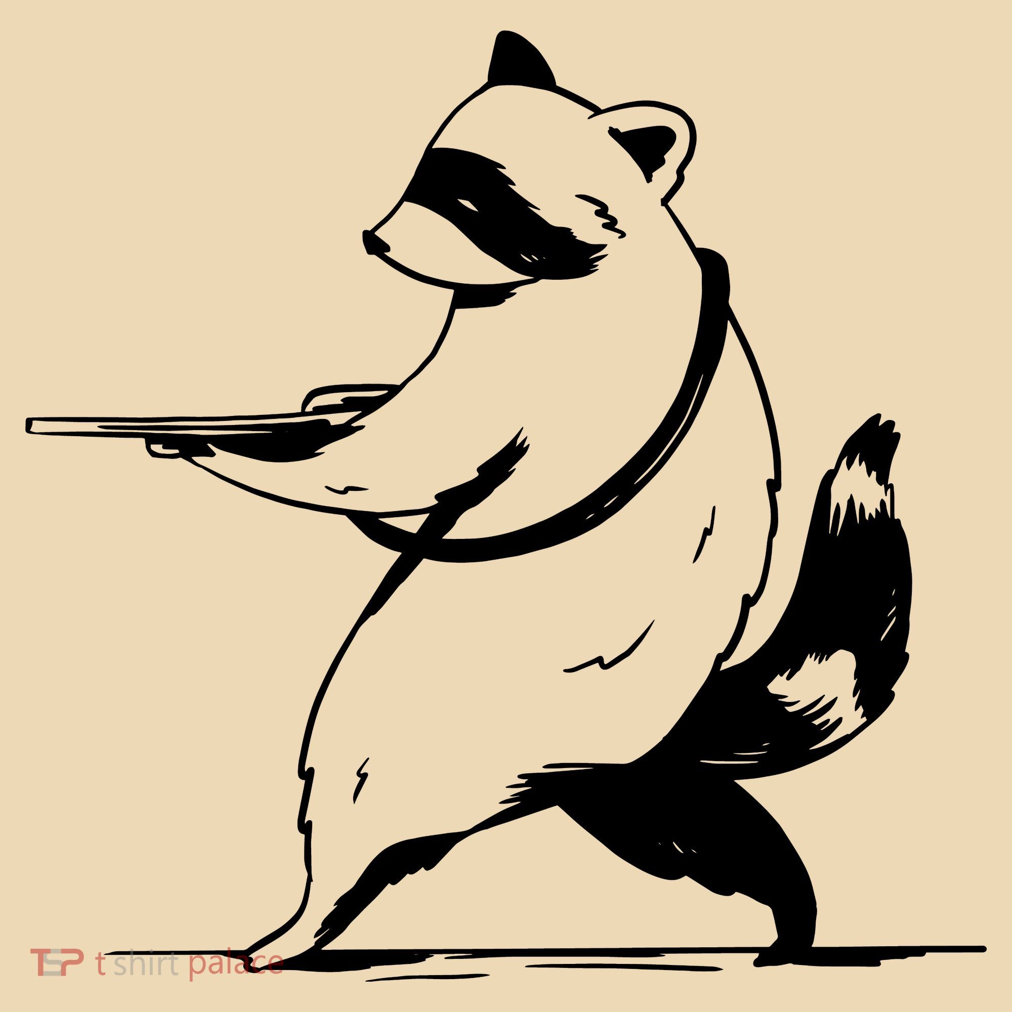 Raccoon Gun Tote Bag